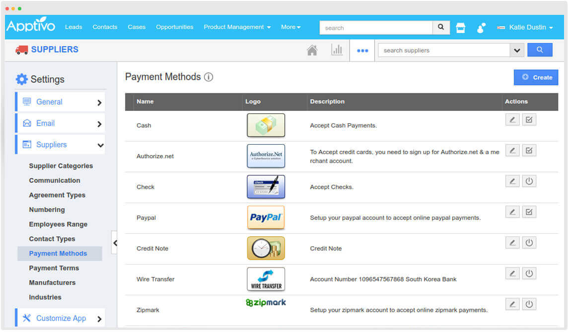 payment methods