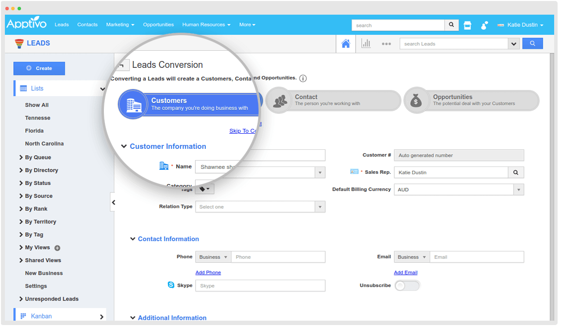 customer management software user login