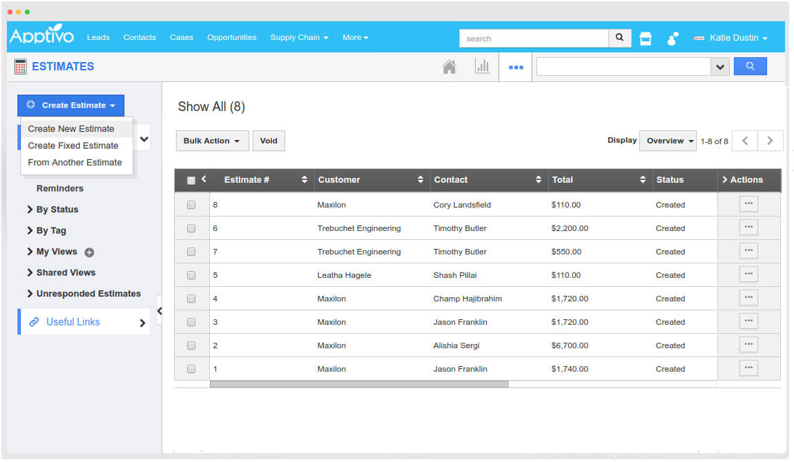 create estimates