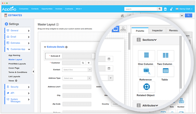 estimate master layout