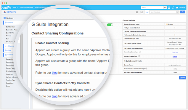 gsuite contacts sync