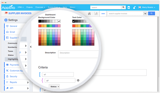 highlighting supplier invoice