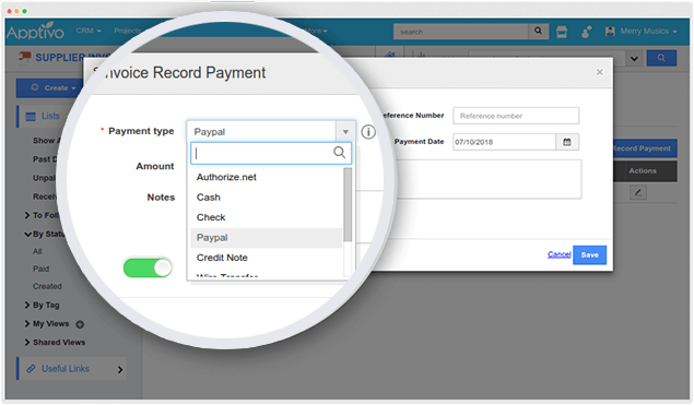 record payment supplier invoices