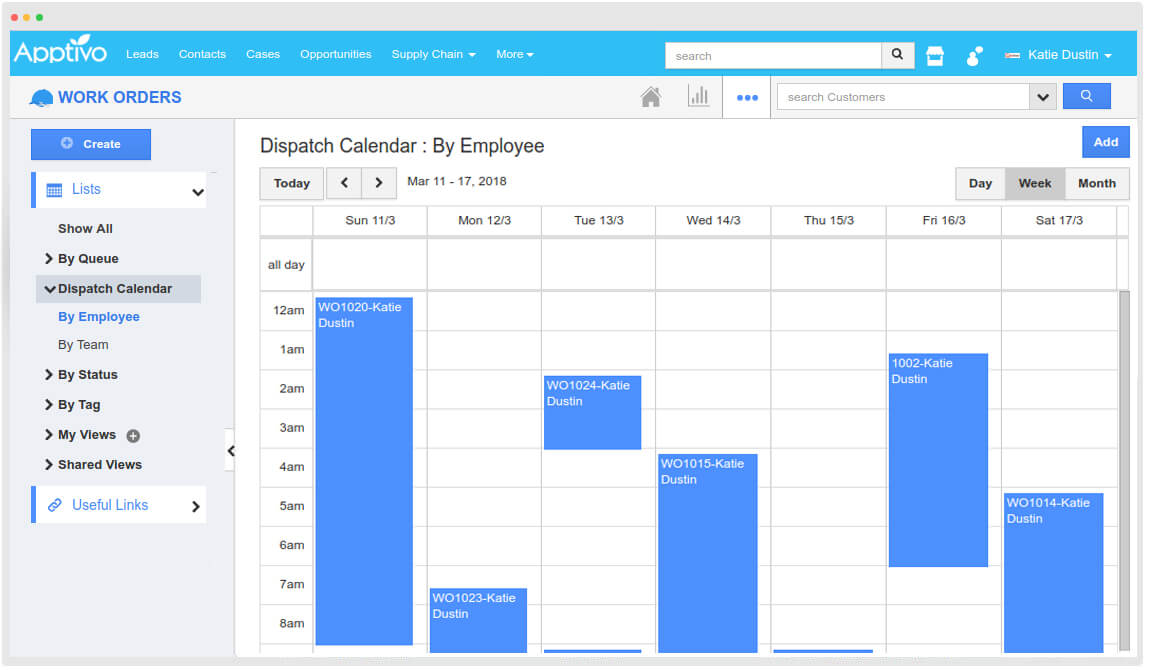 dispatch calendar